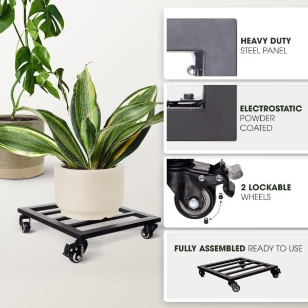 Plant Caddy with Wheels Heavy Duty Capacity 385 Lbs - Image 2