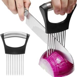 Onion Holder for Slicing, Lemon Slicer Onion Cutter