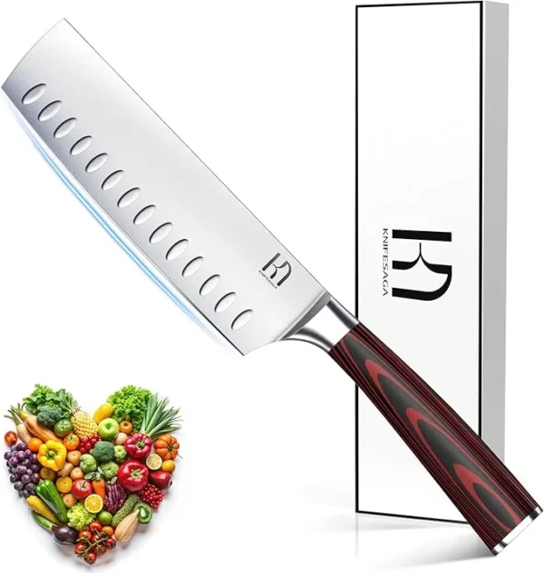 Nakiri Chef Knife Japanese Professional 7 Inch Sharp Knife
