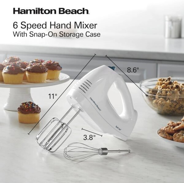 Hamilton Beach 6-Speed Electric Hand Mixer with Whisk - Image 2